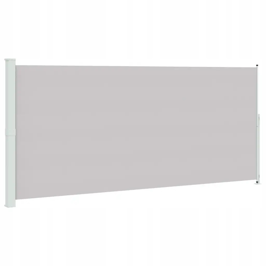 Boční markýza automaticky rolovací, šedá, 220 x (0-500) cm, ocel, polyresin
