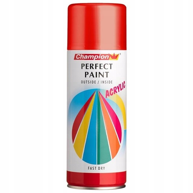 CHAMPION FARBA EMALIA UNIWERSALNA SZYBKOSCHNĄCA CZERWONA RAL 3002 SPRAY 12x