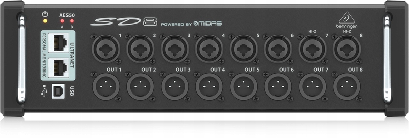 Behringer SD8 Digitální Stagebox preampy Midas 8 vstupů Xlr AES50