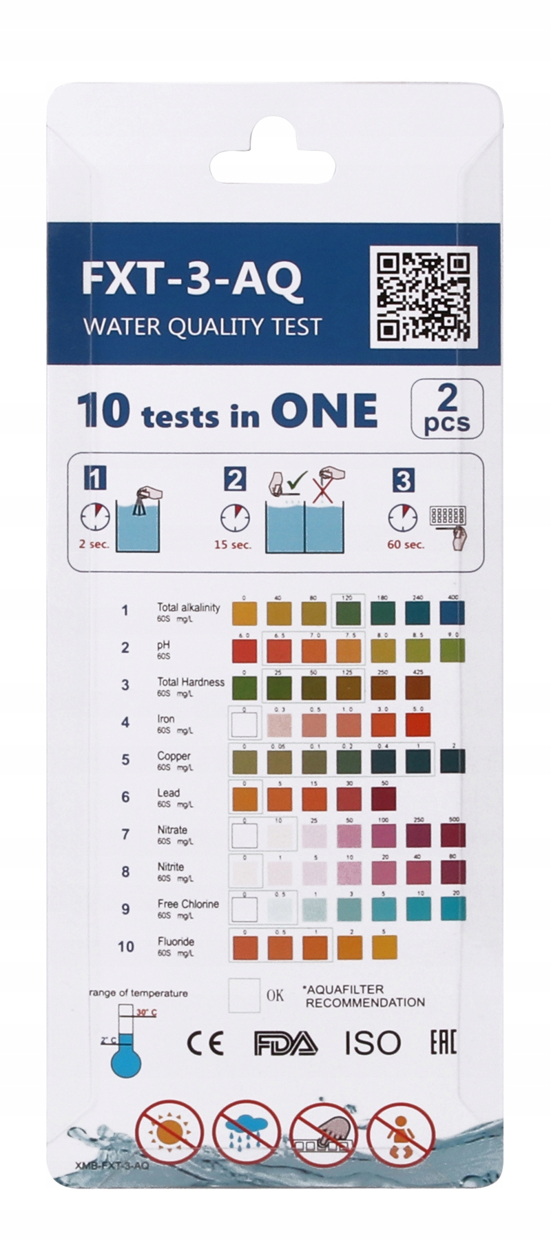 TEST JAKOŚCI WODY TESTER AQUAFILTER 10 PARAMETRÓW Marka Aquafilter