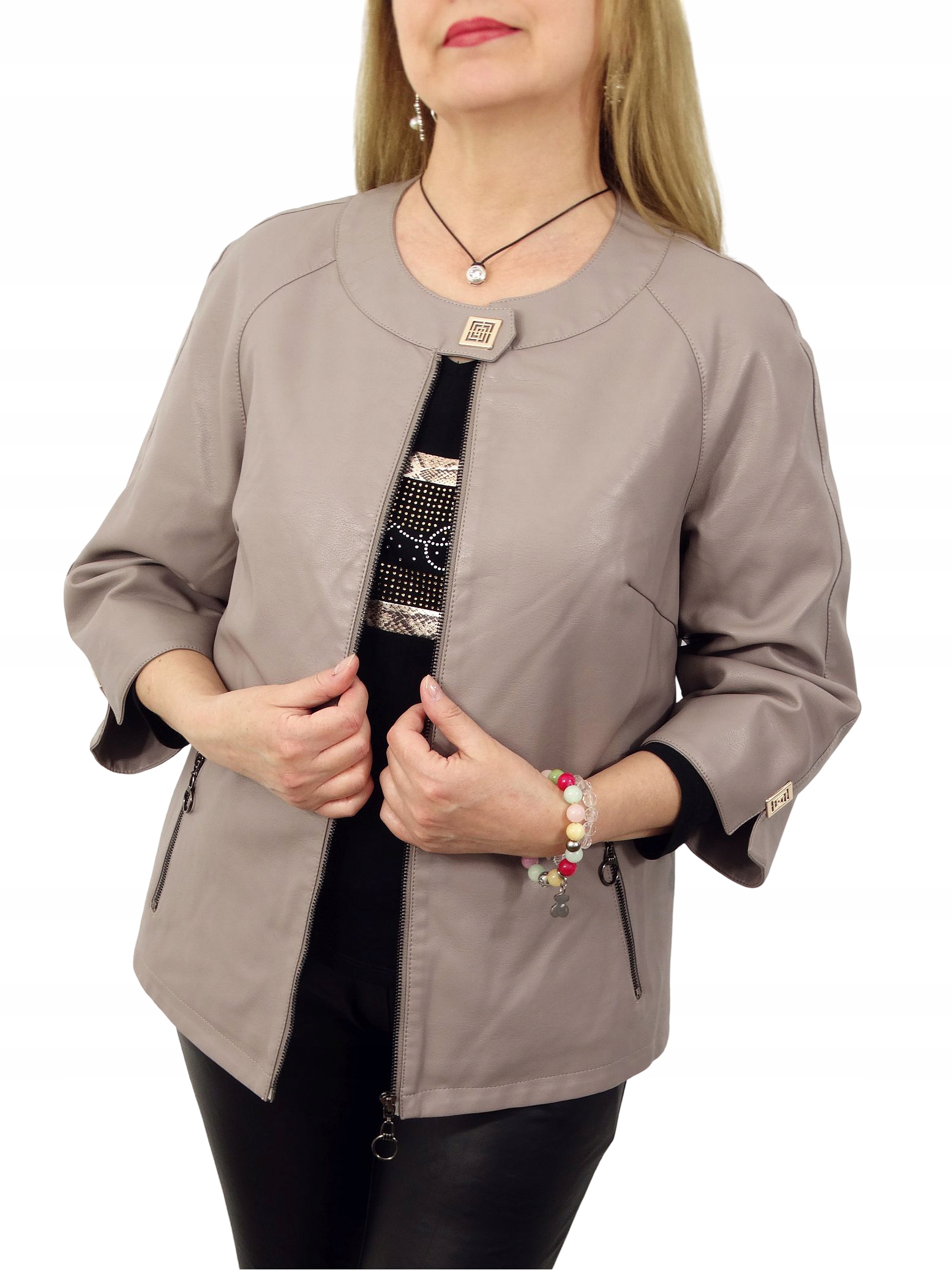 Kurtka Damska Ramoneska z Ekoskóry Mirella 11XL 62