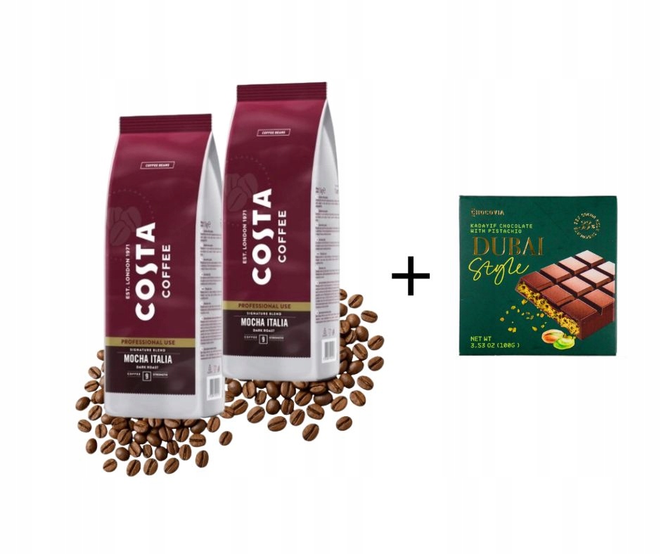 Levně Káva Costa Pro Signature Dark 2x1kg Čokoláda s pistáciemi 100 g