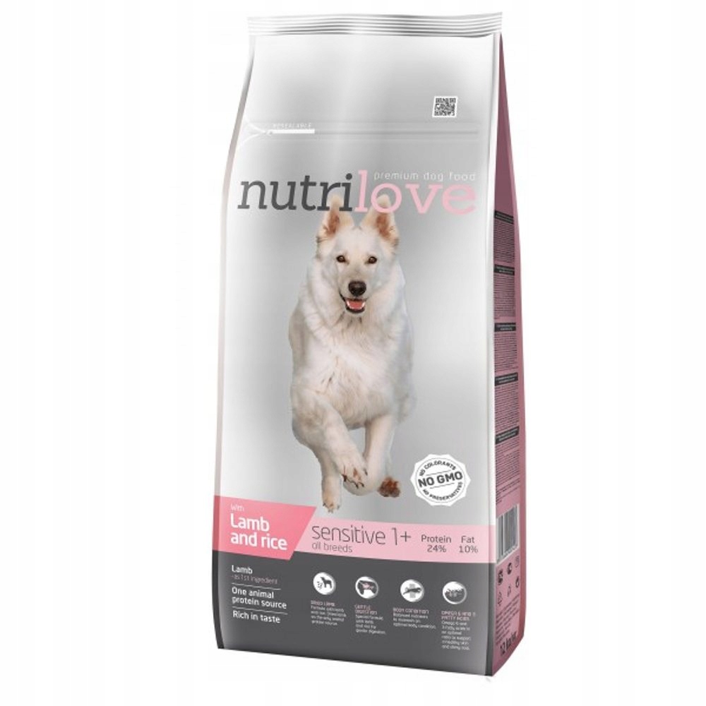 Nutrilove Granule pro psy Sensitive All Breeds s jehněčím 12kg