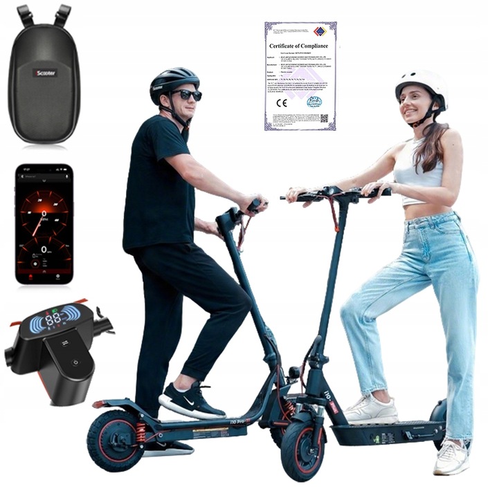 Skládací elektrokoloběžka iScooter i10 pro 800W 48V 15Ah 45km/h 60km s aplikací