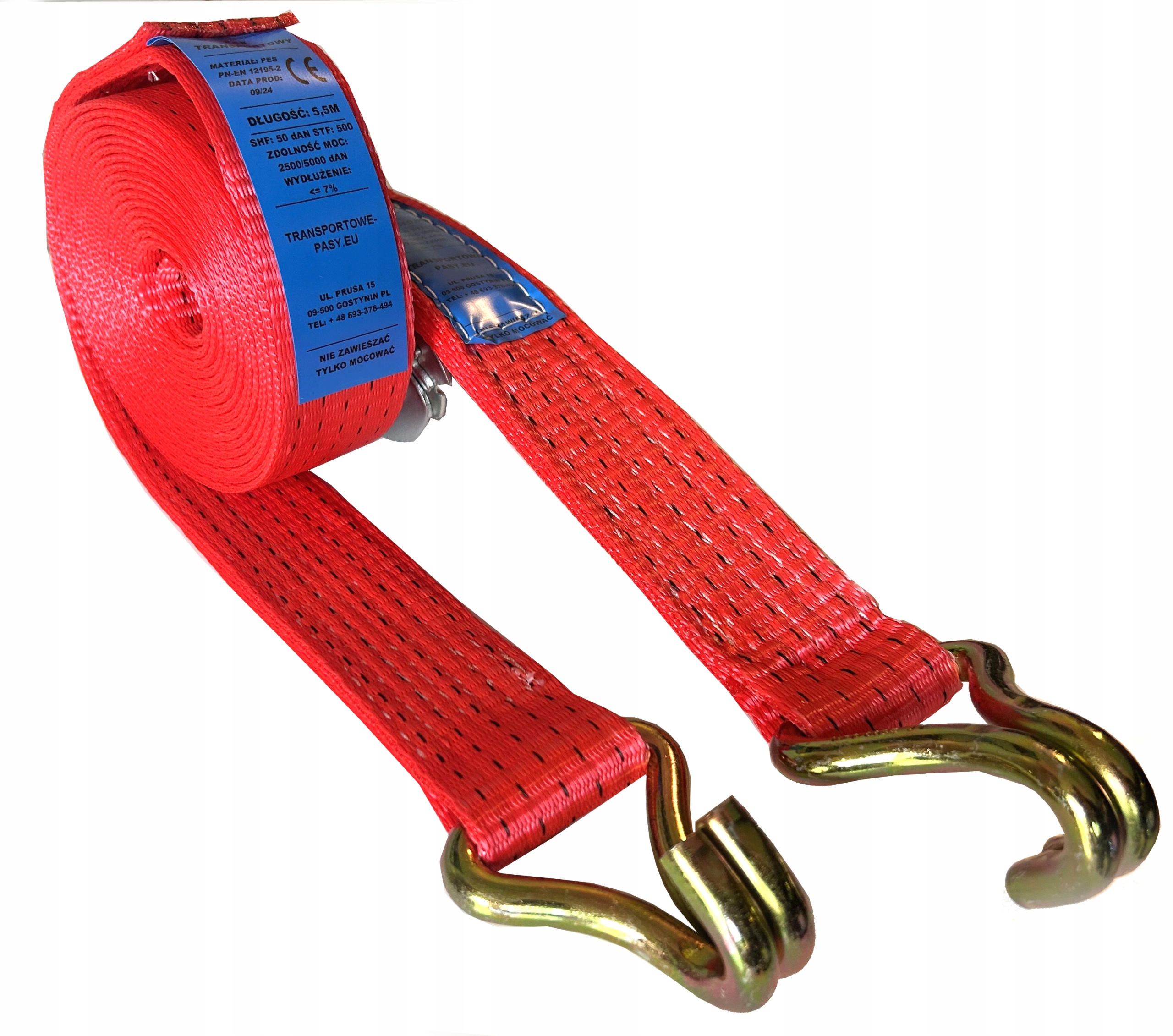 Přepravní Pás 5T 35M Červený Atest Polská Výroba