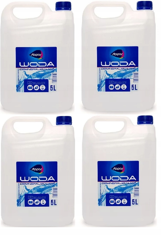 Woda demineralizowana 20L 4x5l do żelazka