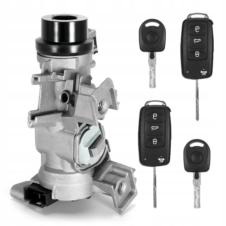 Kompletní Dálkový Ovládač Zapalování Se 4 Klíči Škoda Octavia II 2 Fl 1K0905851B