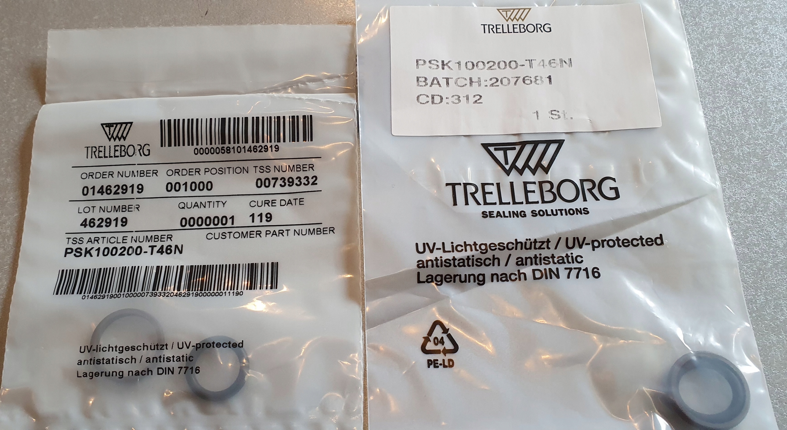 uszczelka Trelleborg 12,7x20x3,2 PSK100200-T46N Marka inny