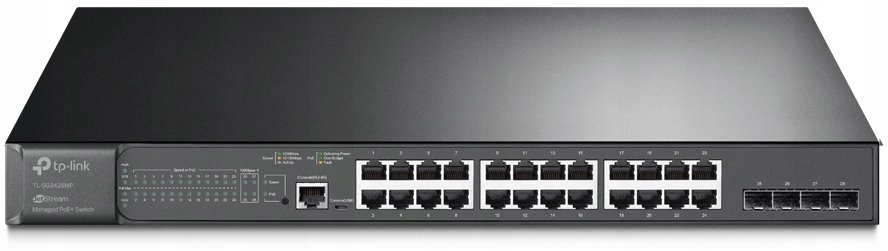 TP-Link TL-SG3428MP JetStream Switch L2 24xGLAN 4xSFP PoE+ 384W, Omada Sdn