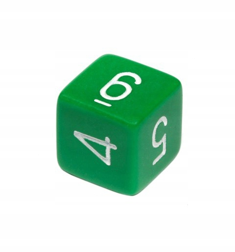 

Kość Rpg K6 kostka do gry zielona