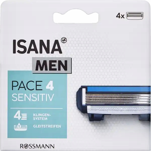 Isana Men Pace 4 Náplně Do Holicího Strojku 4-ČEPELOVÉ Pro Muže 4KS