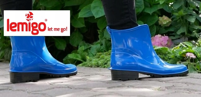 KALOSZE SZTYBLETY KRÓTKIE MELISKI CZERWONE ELKE 40 Kolor czerwony