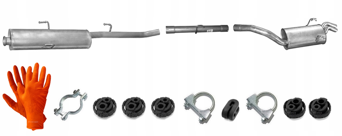 Fiat Scudo 1.9 Td 68 kW (1995-2003) Lwb Tlumič Středový Koncový Trubka