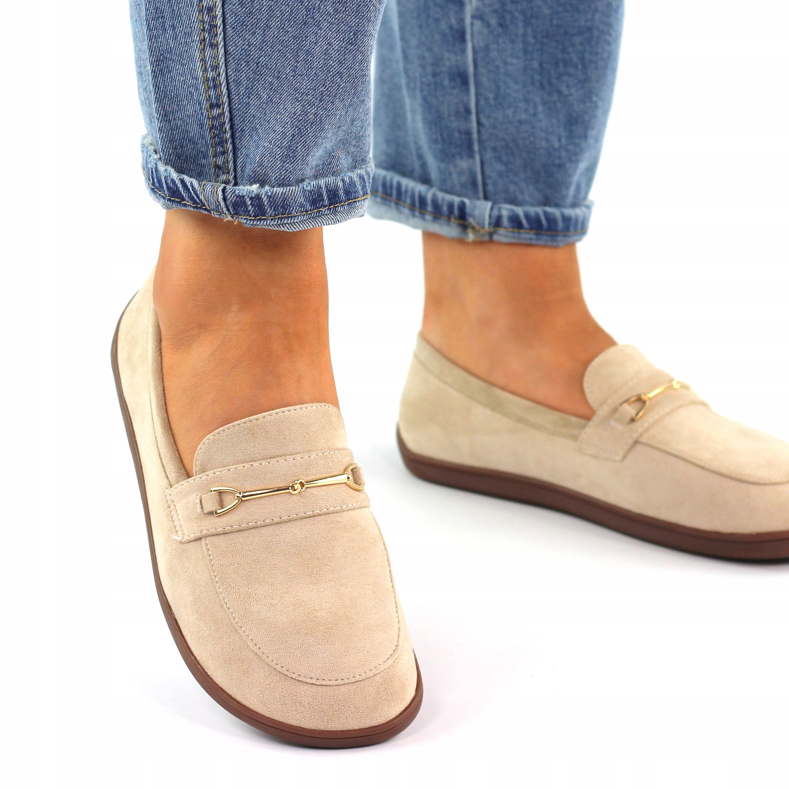 Béžové Dámské Barefoot Semišové Mokasíny Premium [Velikost 36]