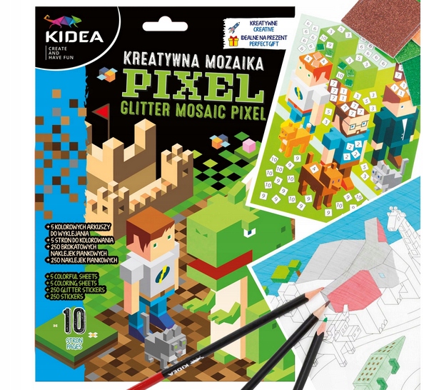 MOZAIKA PIKSELE PIXELE 5 ARKUSZY KIDEA Kod producenta KMOPKA