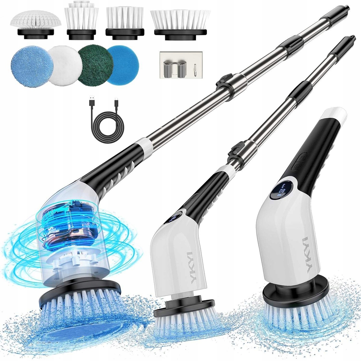 Levně Elektrický rotační kartáč pro čištění Bezdrátový Mop 8v1