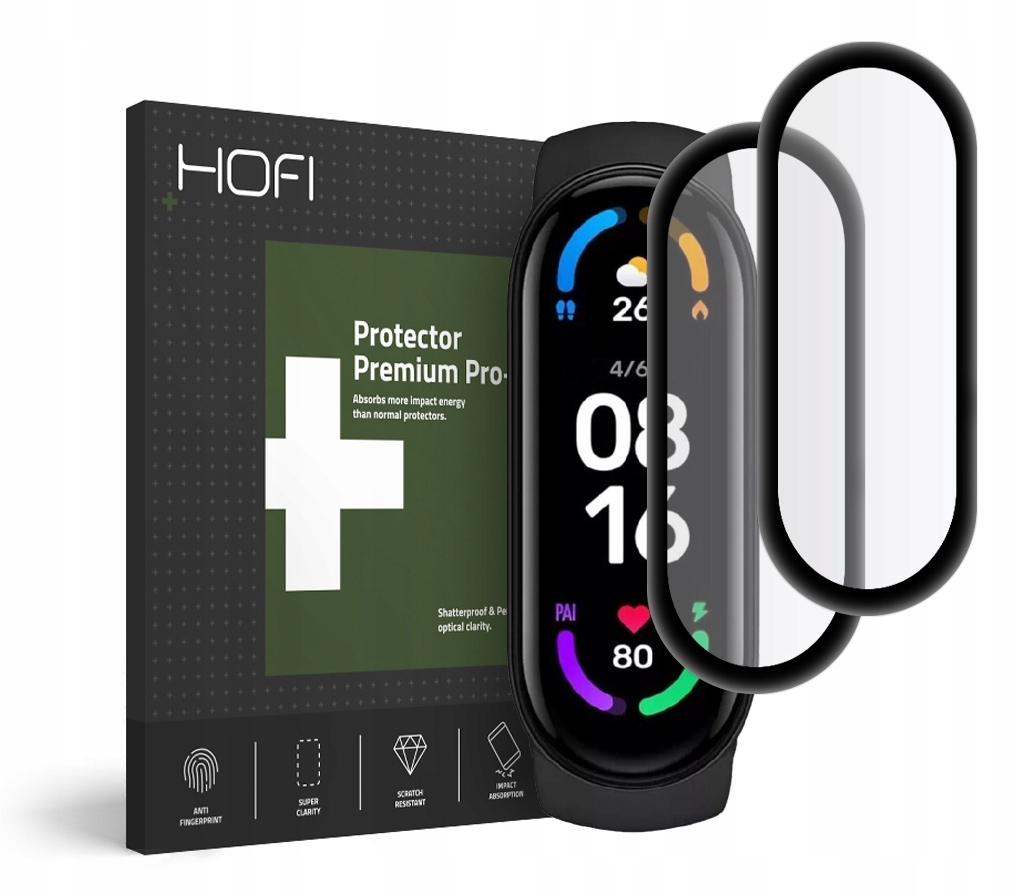 

Hofi Szkło Hybrydowe Do - Xiaomi MI Band 6 - 2-PAK