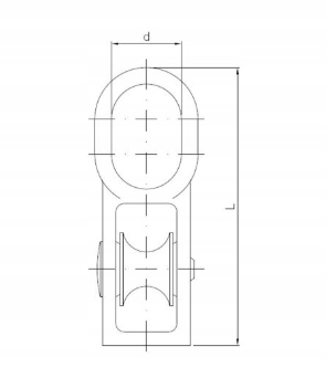Bloczek do lin ocynkowany pojedynczy 50mm 1szt. Stan opakowania brak opakowania