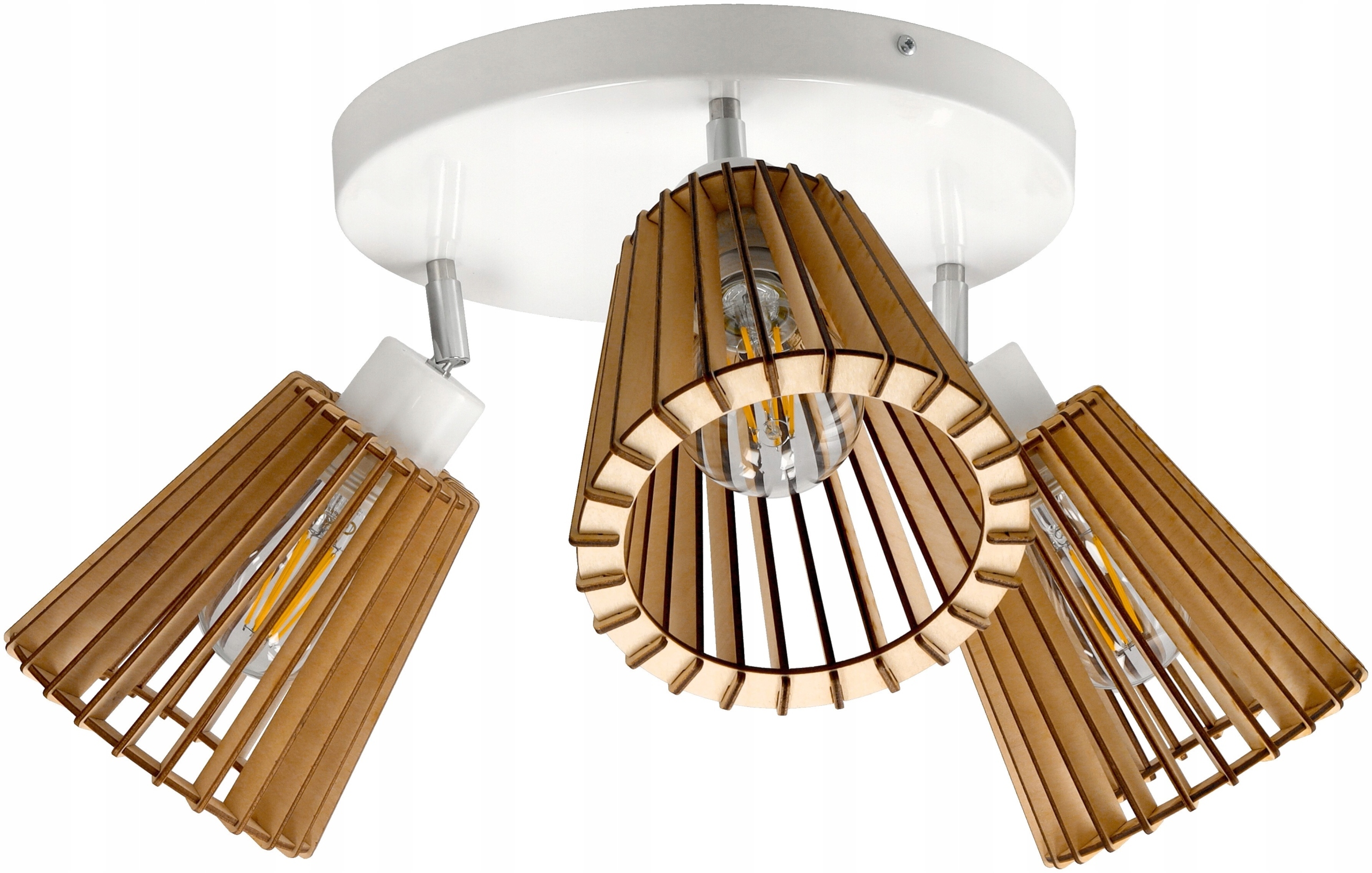 Lustrová Led Závěsná Stropní Lampa Dřevěná E27