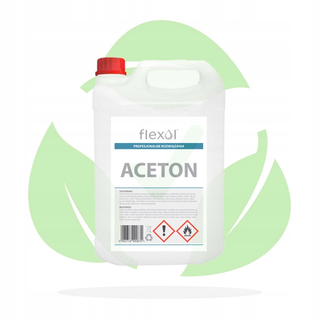 Aceton techniczny zmywacz odtłuszczacz rozpuszczalnik do kleju farb lakieru Pojemność opakowania 4000 ml