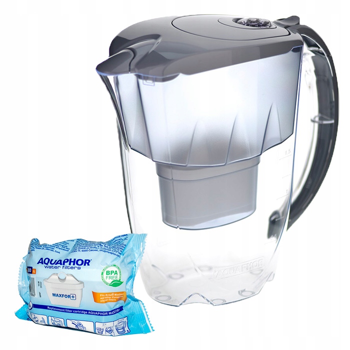 Dzbanek filtrujący Aquaphor Jasper szary + Maxfor
