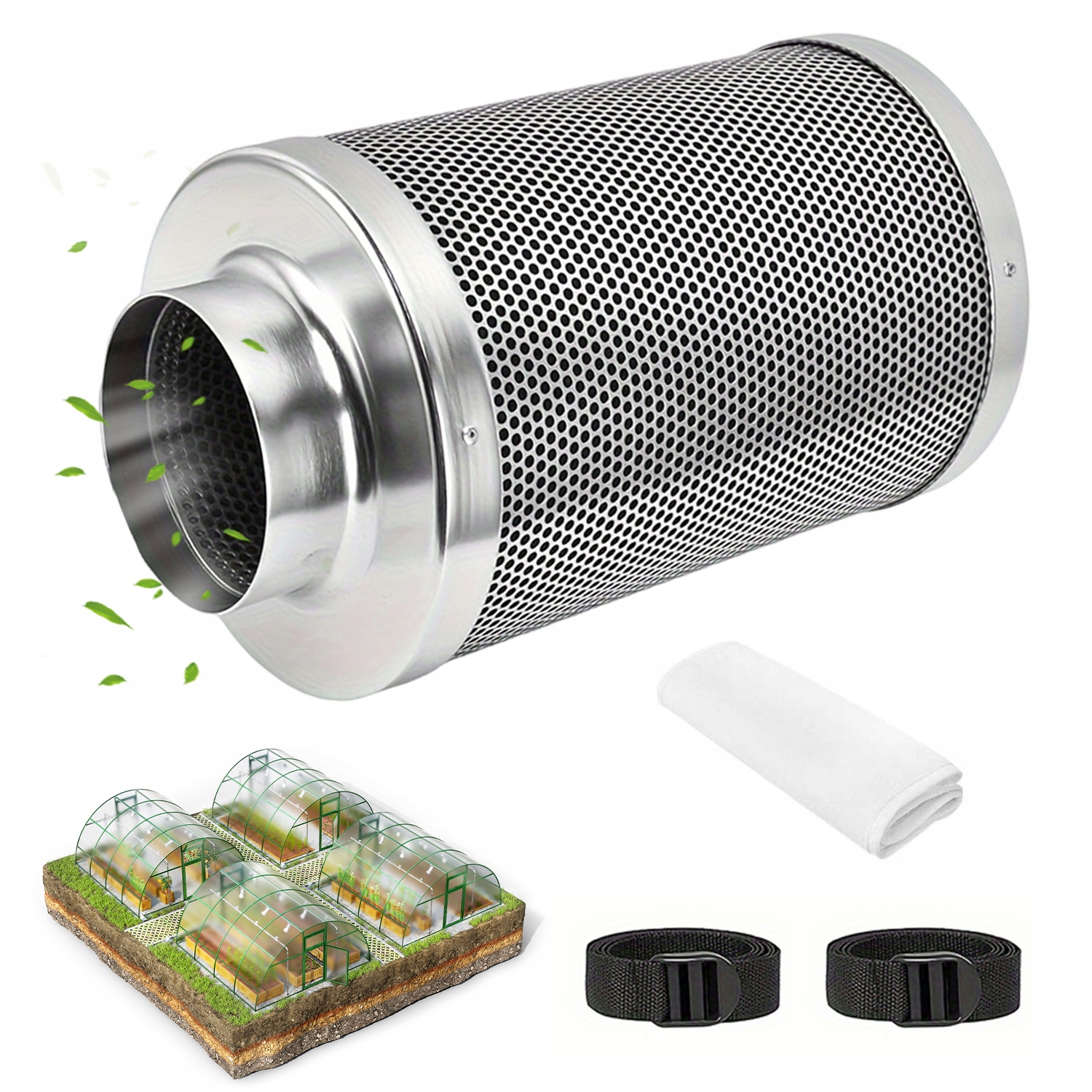Filtr vzduchu 4in Kovový uhlíkový domácí uhlíkový filtr pro pěstování rostlin