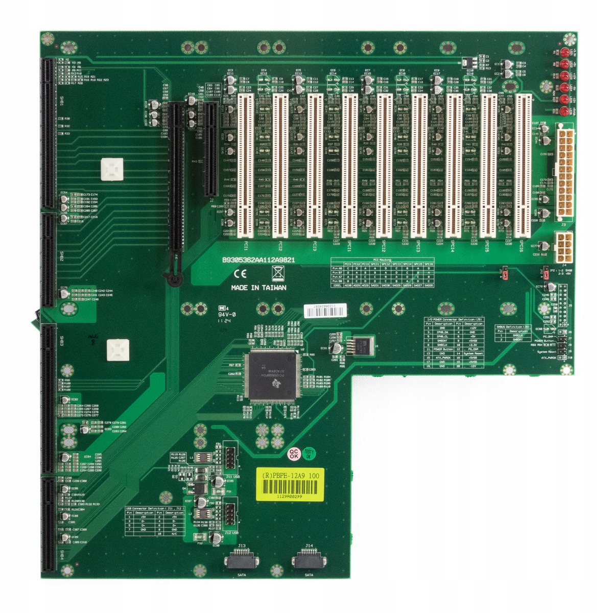 Portwell PBPE-12A9 100 PICMG1.3 Industrial Backplane 9x Pci 2x PCIe