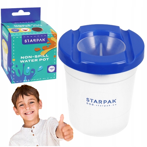 KUBEK NIEKAPEK KUBECZEK NA WODĘ Z BLOKADĄ WYLANIA DO FARB 150 ml STARPAK