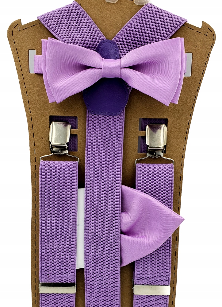 Fiolletowe wrzosowe szelki fiolet mucha z wypustką