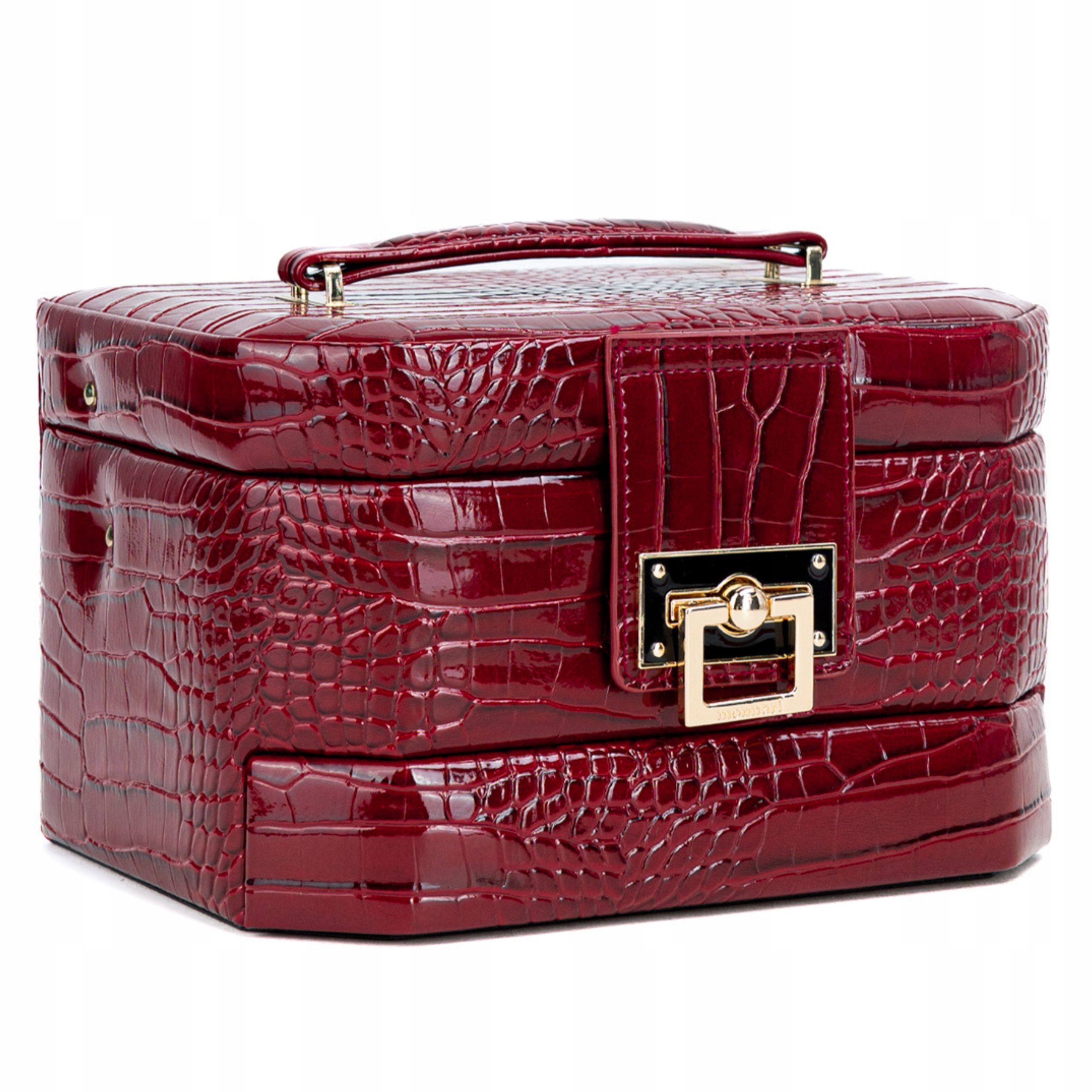 Kufřík na kosmetiku Šperky Monnari Organizér Zrcátko Rukojeť Na Dárek