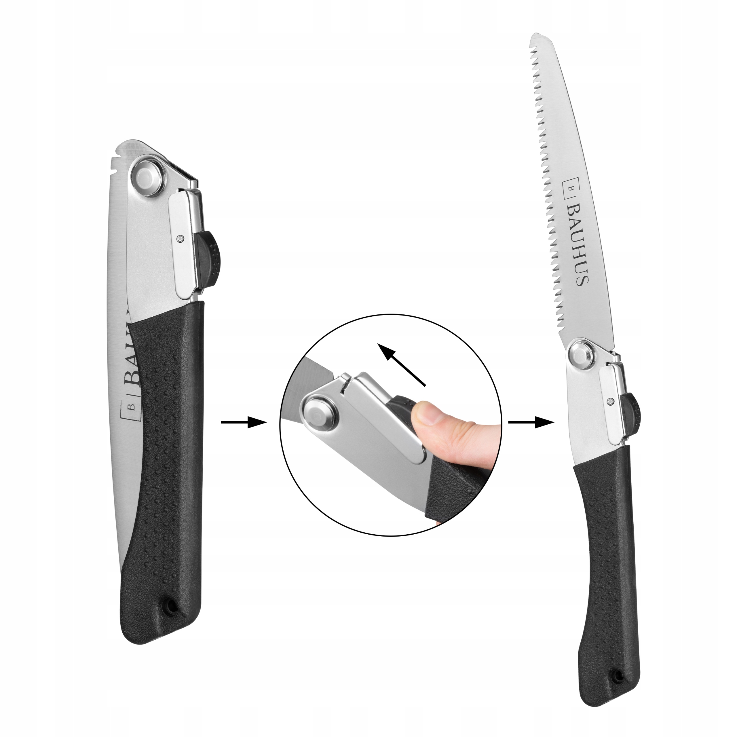 PIŁA piłka ręczna składana DO DREWNA 50 zębów nóż GAŁĘZI STYROPIANU Marka Bauhus