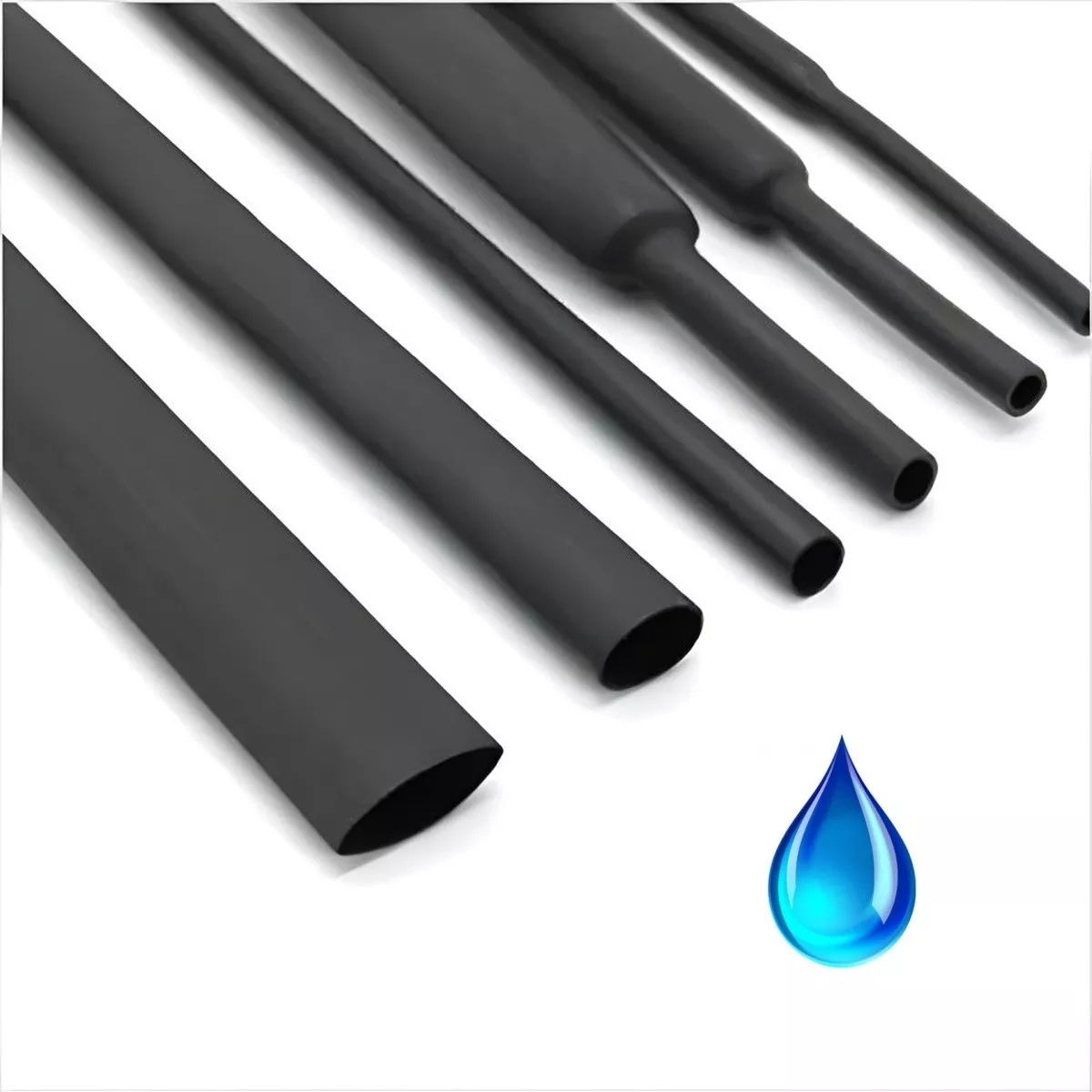 Rurka 6,4mm termokurczliwa z klejem czarny