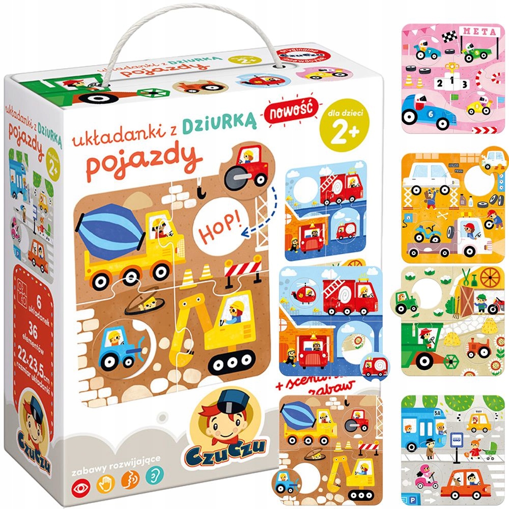 

Czuczu Puzzle Układanki Z Dziurką Pojazdy 2+