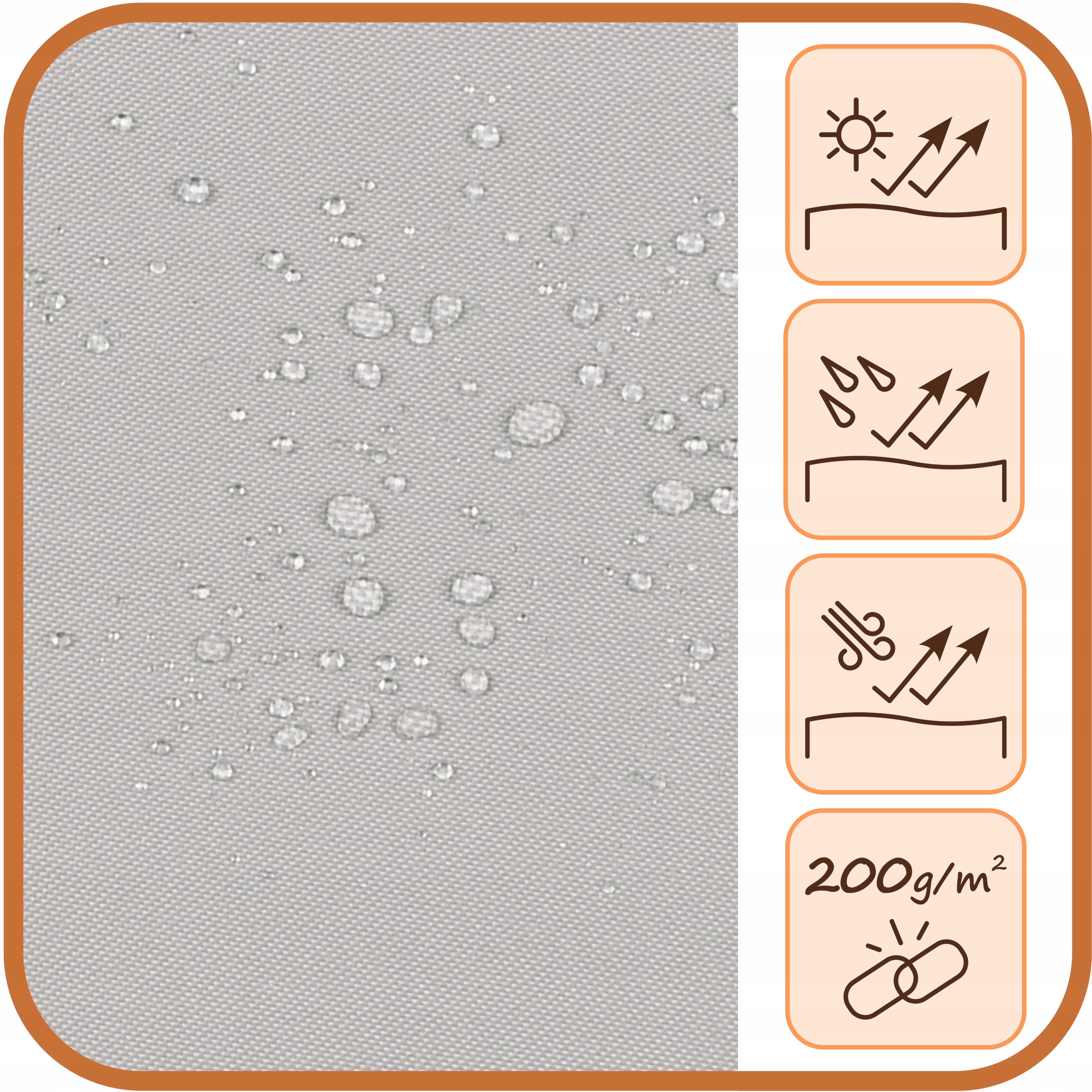 ZASŁONA TARASOWA OGRODOWA ZASŁONY TARASOWE OGRODOWE T 155x280 jasnoszara Producent Tess