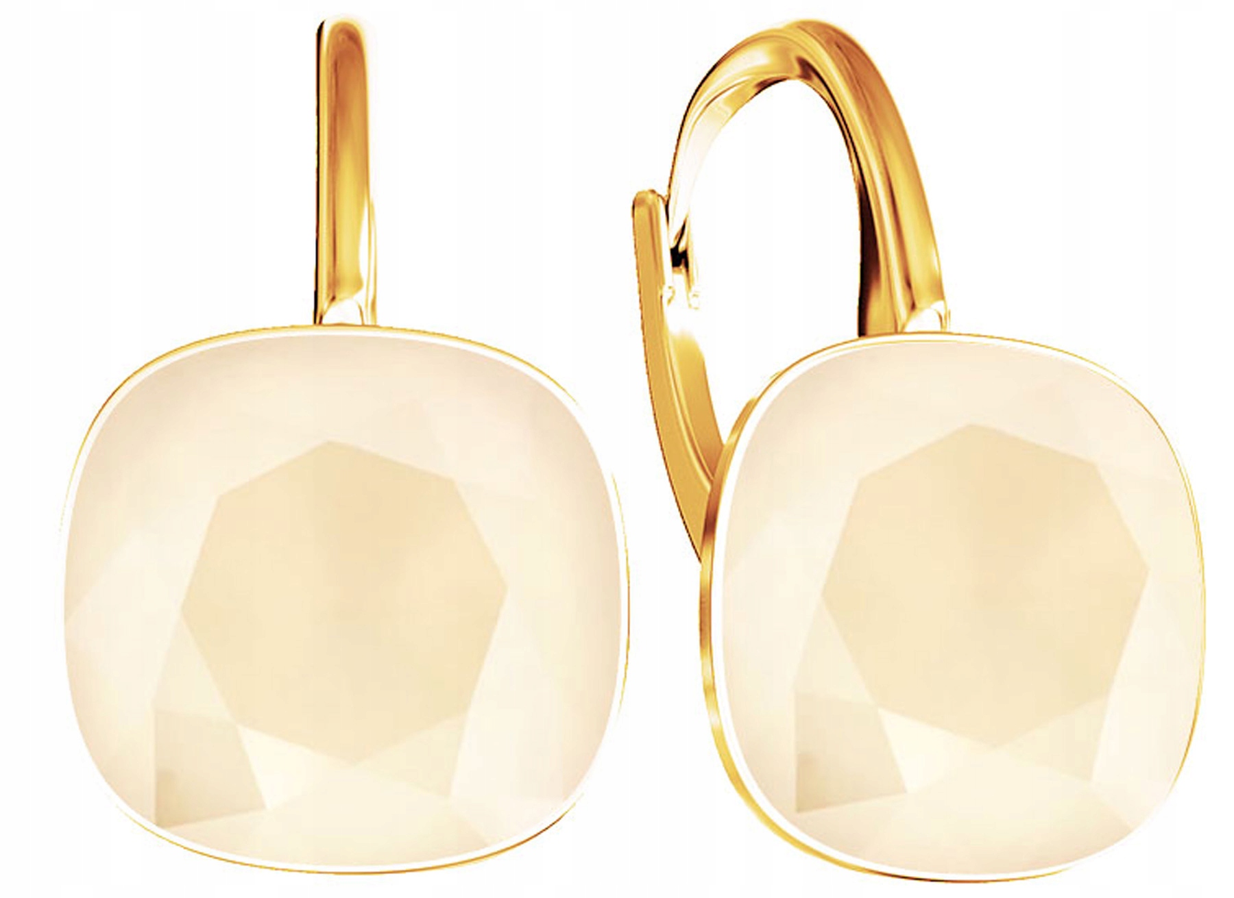 Dámské zlaté Náušnice Křišťál Dárek Stříbro 925 jako Dárek pro milovanou osobu