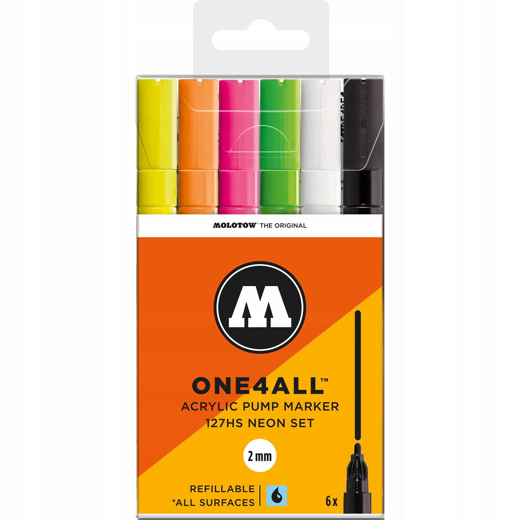 Sada popisovačů One4All Molotow Neon, 6 ks