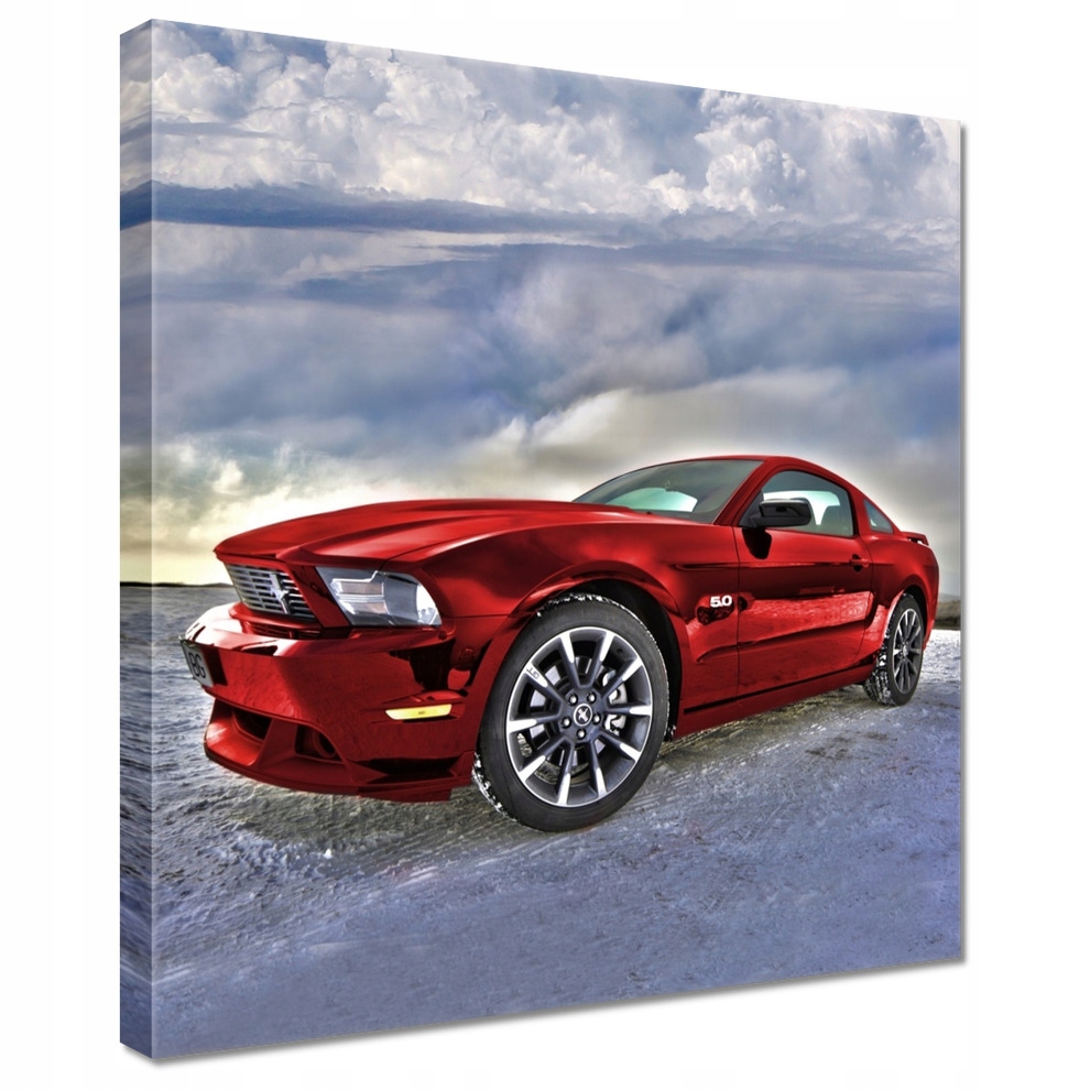 

Obrazy 40x40 Czerwony Mustang Śnieg