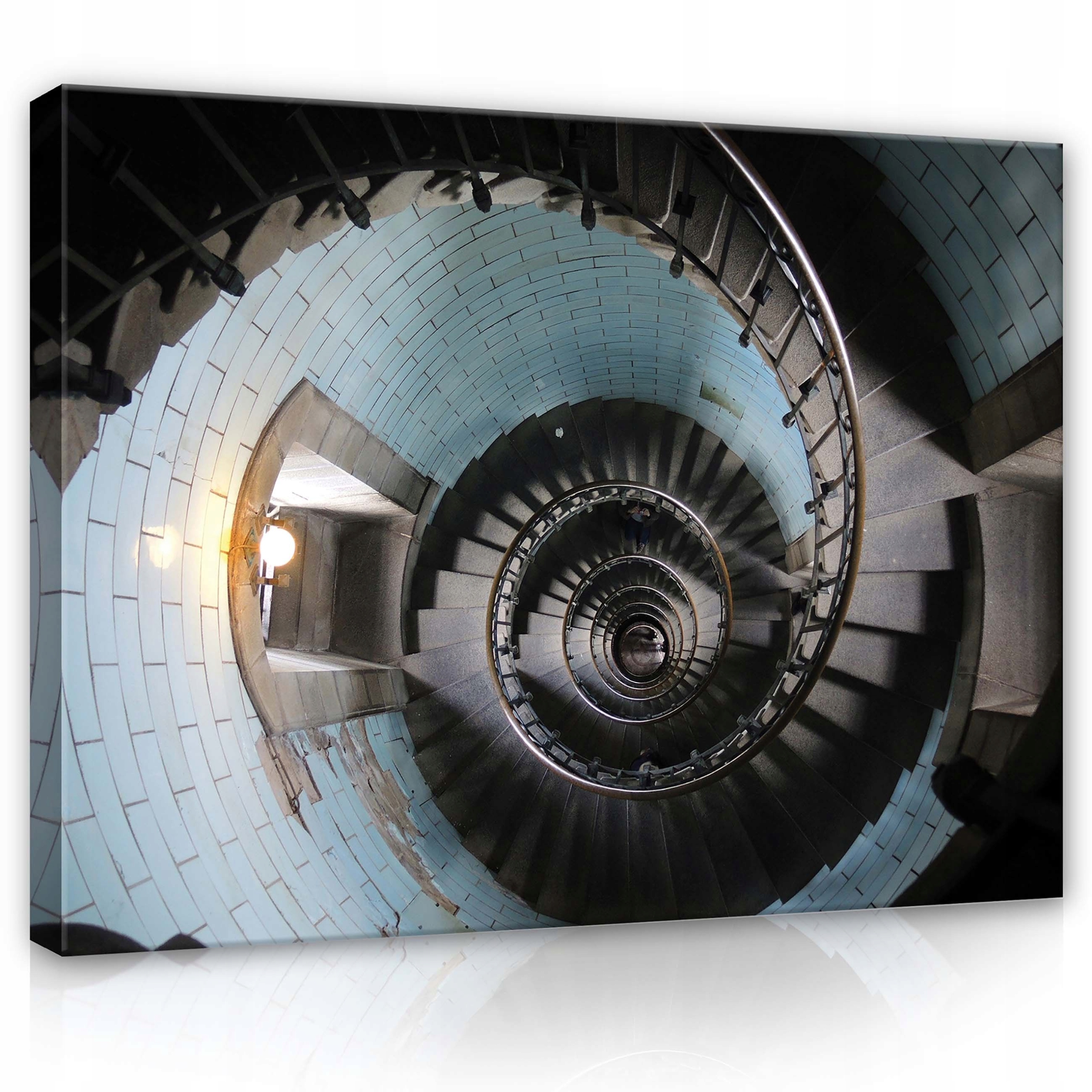 Obraz 100x75 Spirálové schody pohled shora hloubka perspektiva architektura