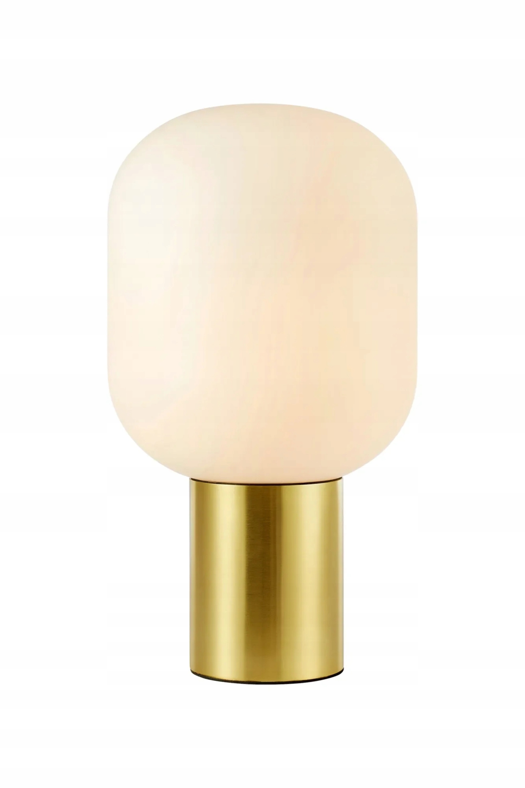 Markslöjd stolná lampa Brooklyn, mosadz/biela, 44 cm