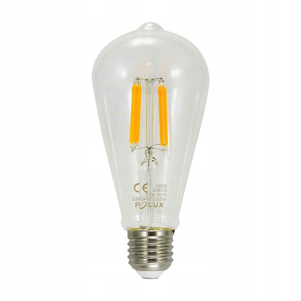 

Żarówka Led E27 ST64 Edison Filament 7,5W 75W 3000