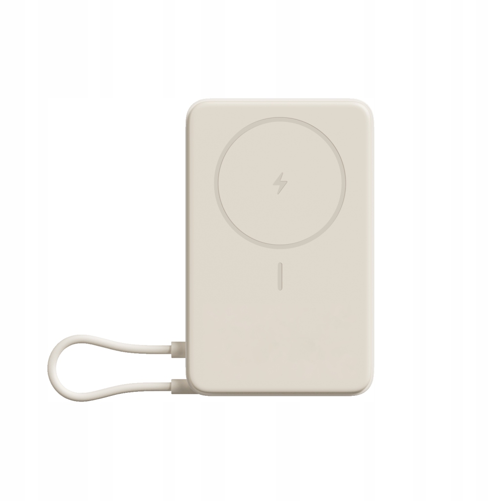 Xiaomi magnetická power banka 10000 mAh s integrovaným kabelem béžová