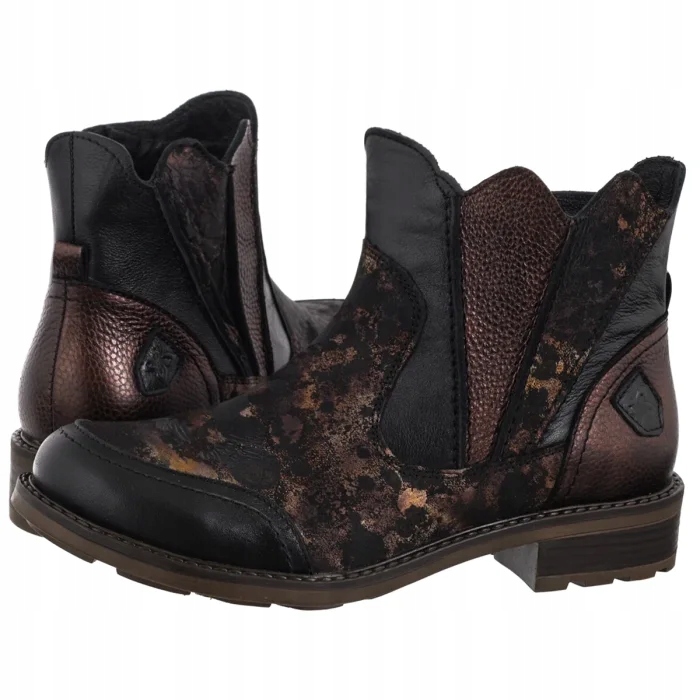 Dámské kožené boty Kotníkové Boty Maciejka Hnědé 07006-02