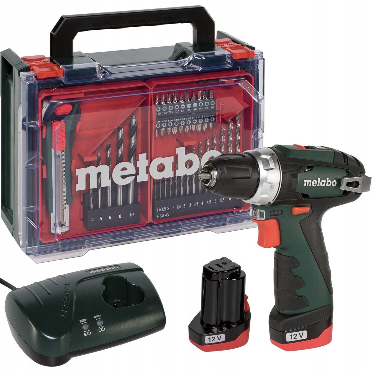 Metabo 600080710 Wiertarko-wkrętarka Powermaxx Bs Basic Set 12V 2x2,0Ah