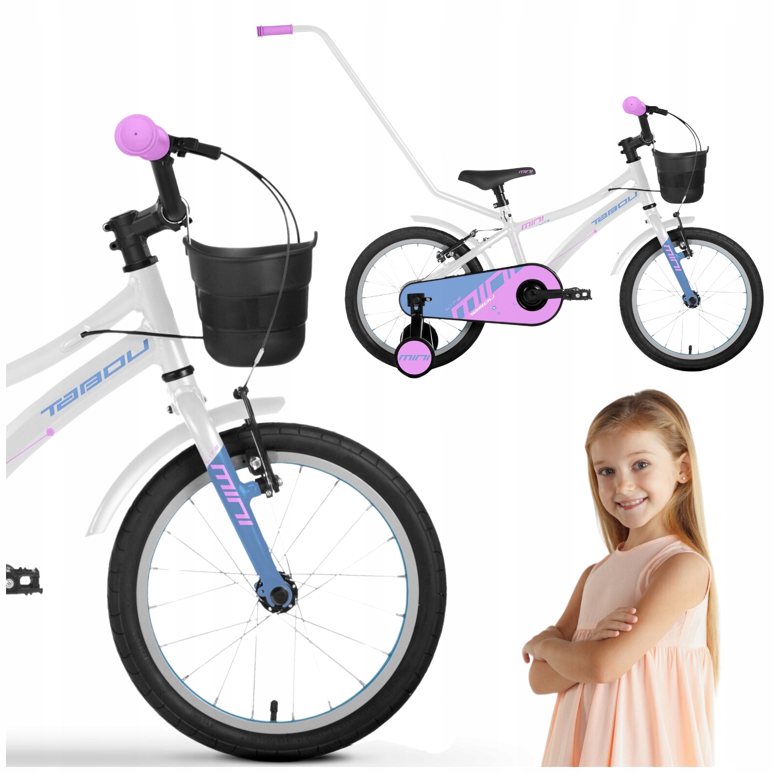 Rowerek Dziecięcy 14 cali Rower Tabou Mini Lite Aluminiowy Lekki 6 kg