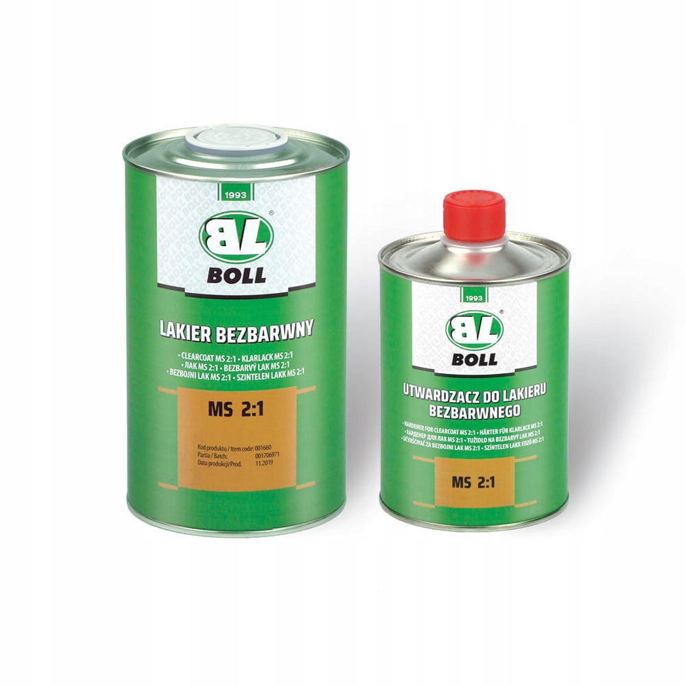 Lakier bezbarwny "Boll" Ms 2:1 z utwardzaczem 1l+utw.
