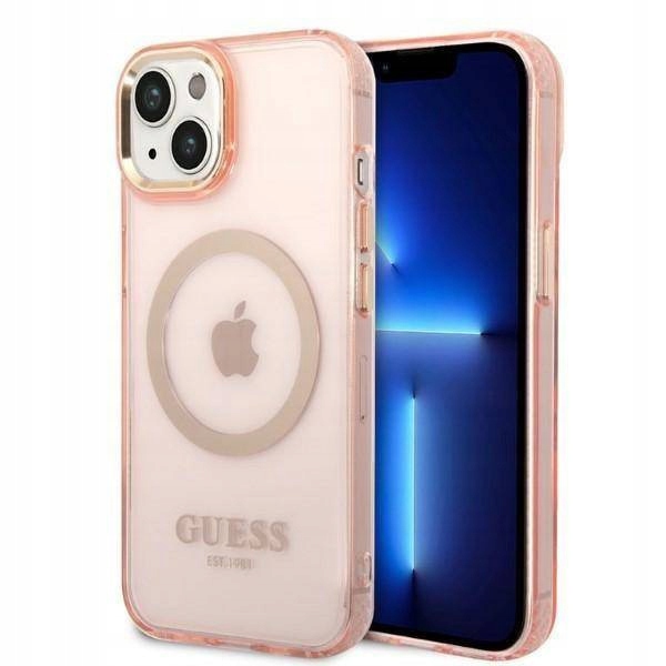 Pouzdro pro iPhone 14+ (Plus) – Guess růžové