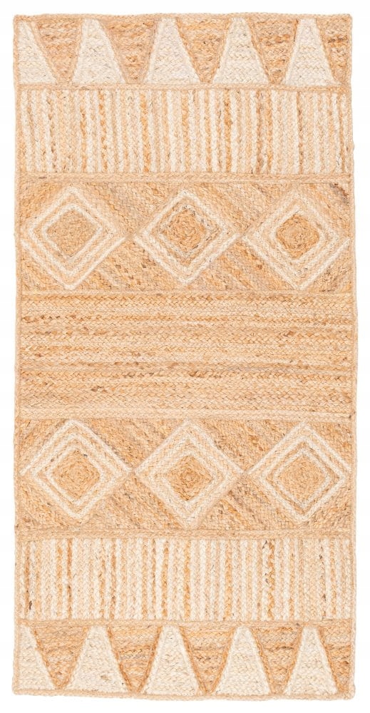 Koberec jutový aztécký béžový 70x140 cm