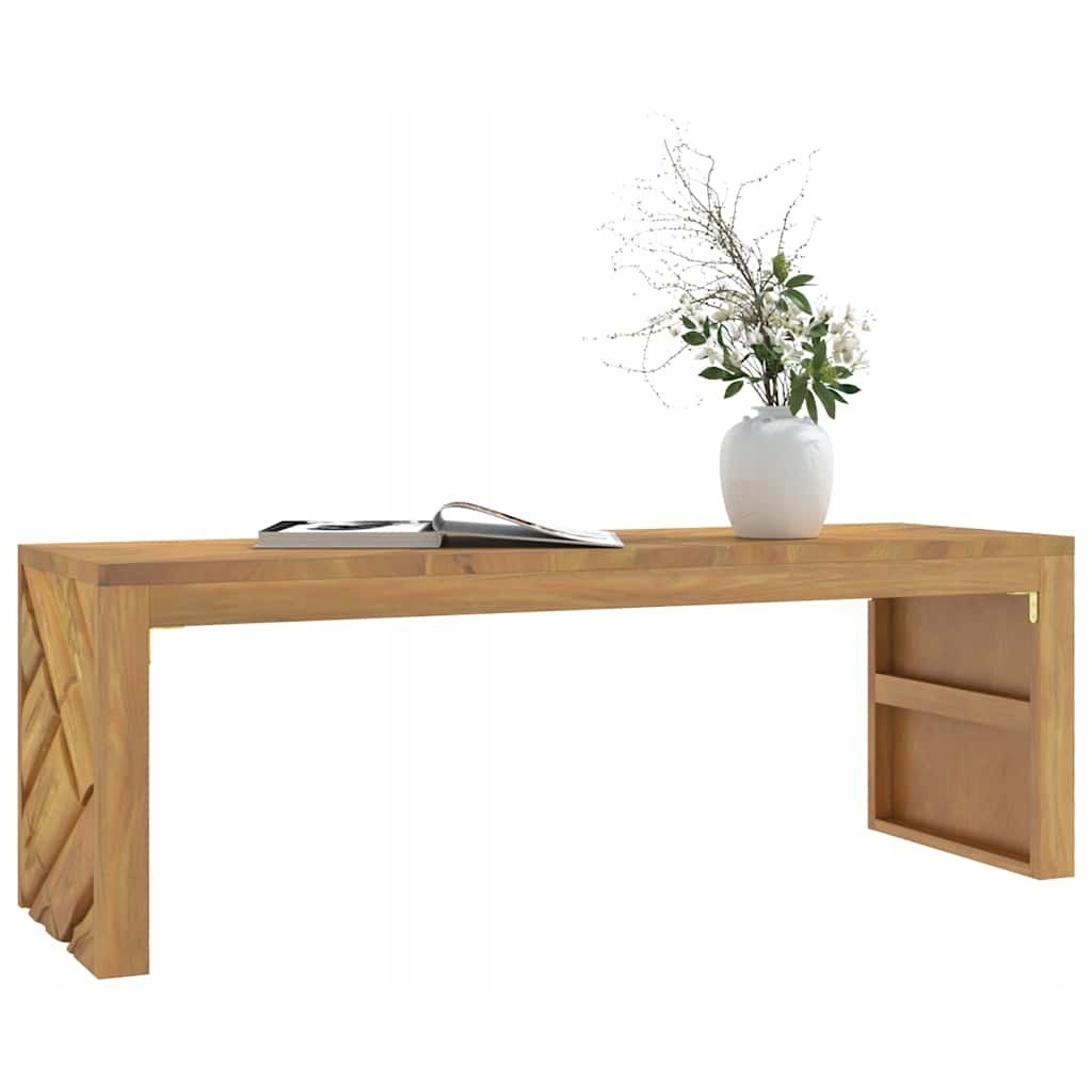 Kávový stolek, 110 x 35 x 38 cm, masivní teakové dřevo