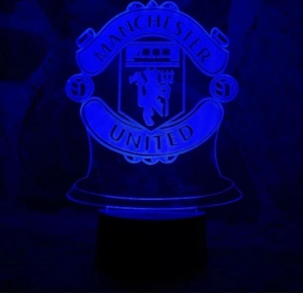 LAMPKA NOCNA 3D LED MANCHESTER UNITED Z PILOTEM Marka inna