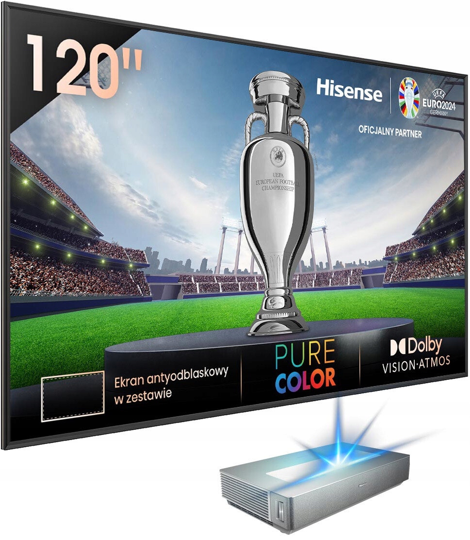 Projektor Hisense 120L5HA z ekranem 120"